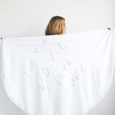 Round Beach Towel-Love Always